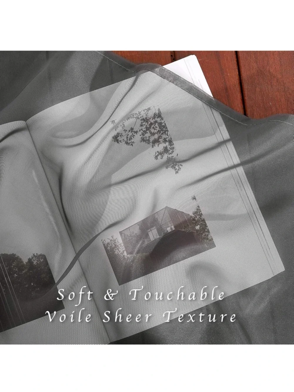 Gray Sheer Curtains (Pack of 2)